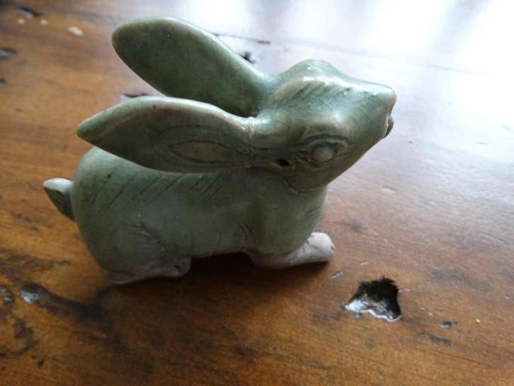 Celadon groen keramiek konijn of haas, China, Chinees, Antiek en Kunst, Kunst | Niet-Westerse kunst, Verzenden
