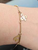 8 karaat vintage armbandje kaartsymbolen 14 k sluiting, Ophalen of Verzenden, Zo goed als nieuw, Goud