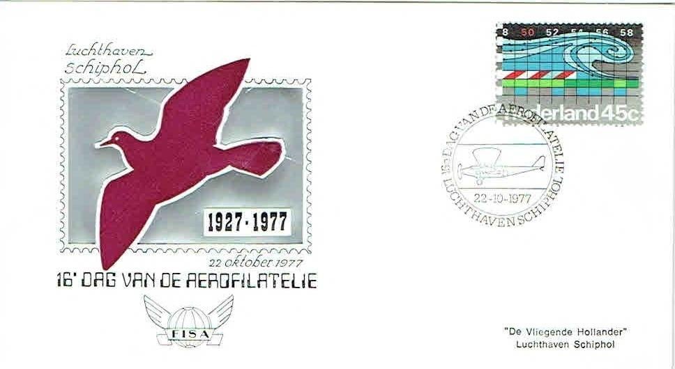 Nederland 1977 D36 Dag van de AeroFilatelie 16e Vogel, Postzegels en Munten, Brieven en Enveloppen | Nederland, Verzenden, Envelop