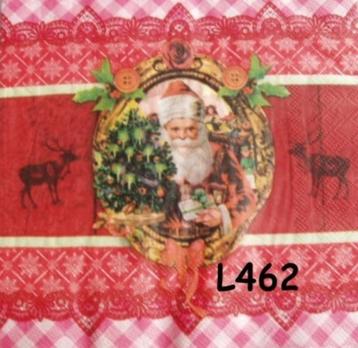 OPRUIMING servetten decoupage – kerstman L462 – 8x beschikbaar voor biedingen
