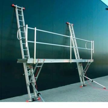 Werkstelling Wienese ladders. gevelsteiger. 5m loopbrug  beschikbaar voor biedingen
