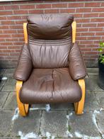 Relaxfauteuil, relax stoel, leren fauteuil goede staat!, Ophalen, Zo goed als nieuw, 50 tot 75 cm, Leer