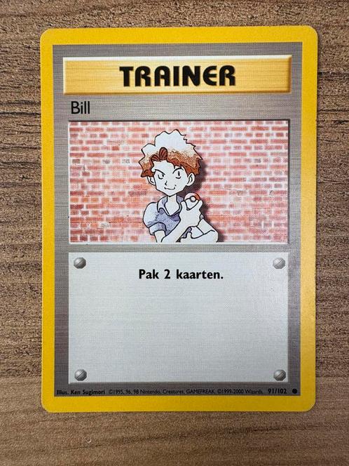 Bill 91/102 Base Set NL (NM), Hobby en Vrije tijd, Verzamelkaartspellen | Pokémon, Zo goed als nieuw, Losse kaart, Ophalen of Verzenden