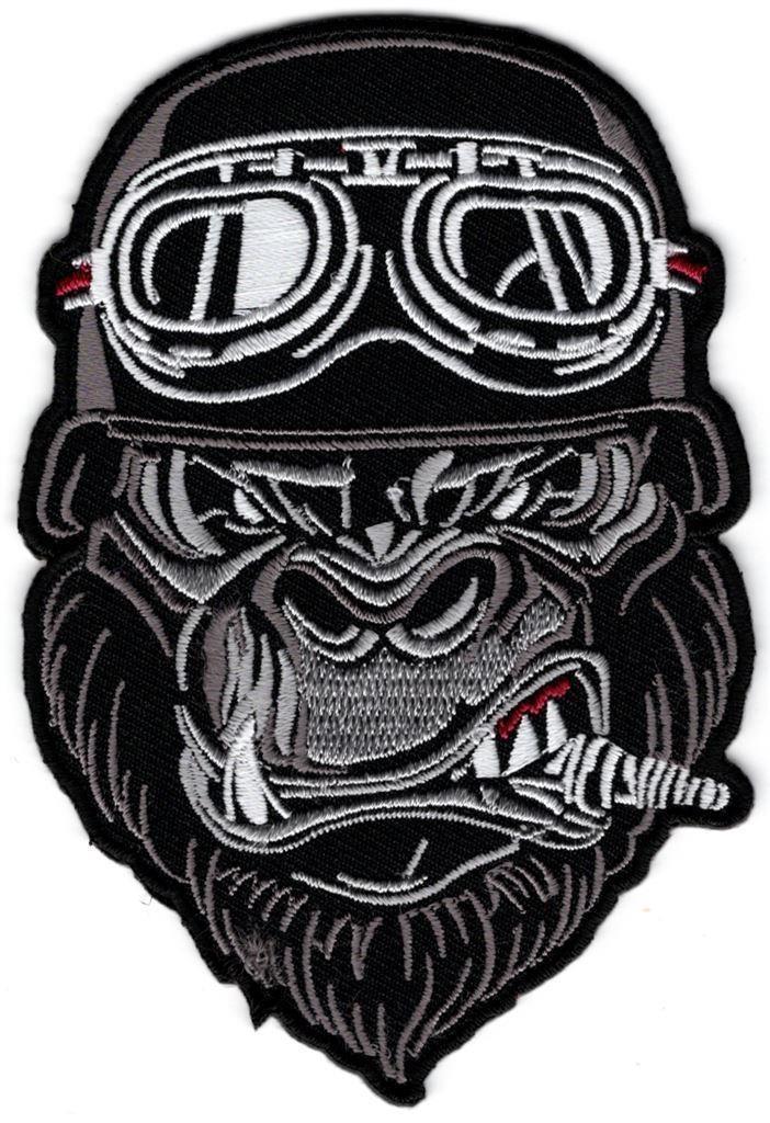 Gorilla Biker stoffen opstrijk patch embleem #2, Motoren, Accessoires | Stickers, Ophalen of Verzenden