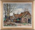 Jos Leurs (1947). Gezicht op een oude boerderij., Antiek en Kunst, Ophalen