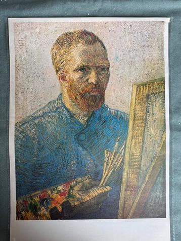 Vincent van Gogh litho - Zelfportret met schilders palet beschikbaar voor biedingen