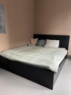 Malm Ikea bed 160x200, Huis en Inrichting, Slaapkamer | Bedden, 160 cm, Zo goed als nieuw, Hout, Zwart