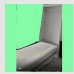 Wit Opklapbed - Ruimtebesparend, Huis en Inrichting, Slaapkamer | Bedden, Ophalen, 90 cm, Eenpersoons, Wit