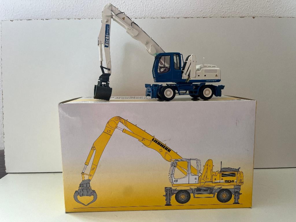 Liebherr A 904 Litronic van NZG van Richi Weiningen, Hobby en Vrije tijd, Modelauto's | 1:50, Zo goed als nieuw, Hijskraan, Tractor of Landbouw