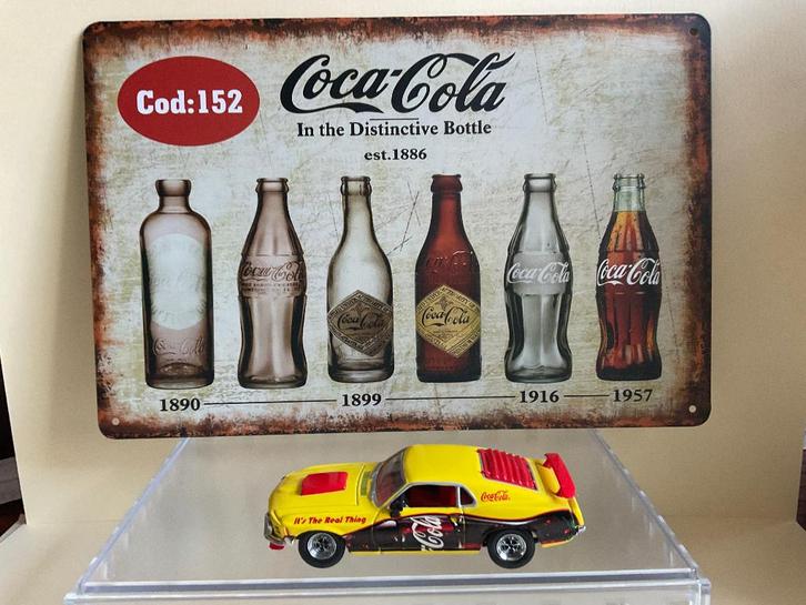 Matchbox Coke Collection Ford Mustang + Thunderbird mint/b/c, Hobby en Vrije tijd, Modelauto's | 1:43, Zo goed als nieuw, Auto