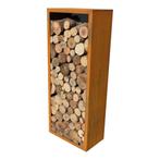 Houtopslag Woodstore 150x60 Cortenstaal, Minder dan 3 m³, Ophalen of Verzenden, Blokken, Overige houtsoorten