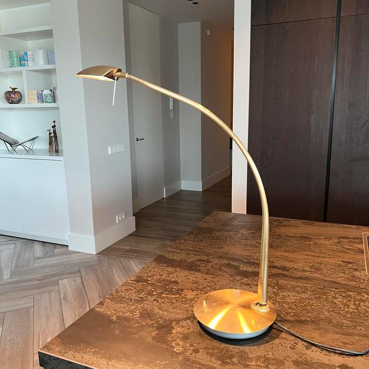 Estiluz Bureaulamp Messing - 60cm Hoog, Huis en Inrichting, Lampen | Vloerlampen, Gebruikt, Minder dan 100 cm, Metaal, Ophalen