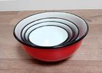 RETRO VINTAGE nest schalen emaille 4 stuks, Antiek en Kunst, Antiek | Emaille, Ophalen of Verzenden