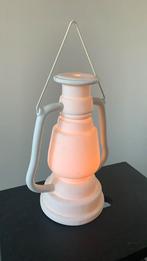 Porseleinen stormlamp, Ophalen of Verzenden, Gebruikt, Metaal, Minder dan 50 cm
