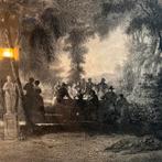 Sale antieke prent *tres belle*, Verzenden