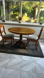 Prachtige kolomtafel met twee stoelen, Huis en Inrichting, Tafels | Eettafels, Ophalen