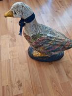 Decoratief houten eendenbeeld, Tuin en Terras, Tuinbeelden, Ophalen of Verzenden, Gebruikt, Hout, Dierenbeeld