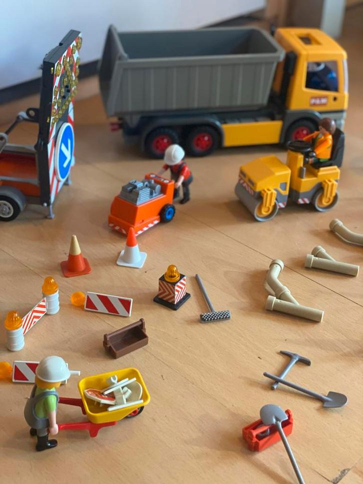 Playmobil Bouwplaats Set, Kinderen en Baby's, Speelgoed | Overig, Gebruikt, Jongen of Meisje, Ophalen of Verzenden