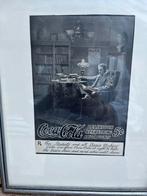 Coca Cola Reclame Prent Ingelijst, Ophalen of Verzenden, Gebruikt, Overige typen