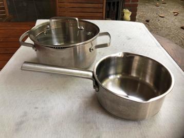 t.k.Greenpan Dagelijkse Kost RVS kookpan 20cm steelpan 16cm beschikbaar voor biedingen