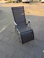 Relax terrasstoel met voetensteun-verstelbaar en comfortabel, Ophalen of Verzenden, Zo goed als nieuw, Textileen, Verstelbaar