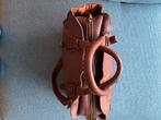 Sacha Leren Schoudertas - Laptoptas, Sieraden, Tassen en Uiterlijk, Tassen | Damestassen, Ophalen of Verzenden, Gebruikt, Bruin