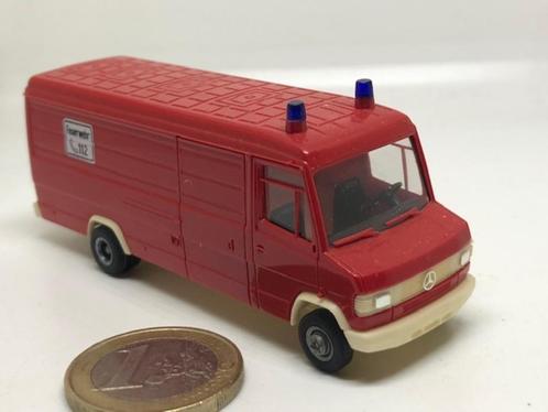Brandweer Mercedes 609 D Lang, Herpa, Hobby en Vrije tijd, Modelauto's | 1:87, Gebruikt, Bus of Vrachtwagen, Herpa, Ophalen of Verzenden