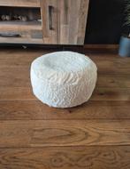 Witte teddy poef, Minder dan 50 cm, Rond, Minder dan 50 cm, Ophalen of Verzenden