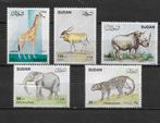 Sudan dieren 1990 postfris olifant panter giraf neushoorn, Ophalen of Verzenden, Dier of Natuur, Postfris