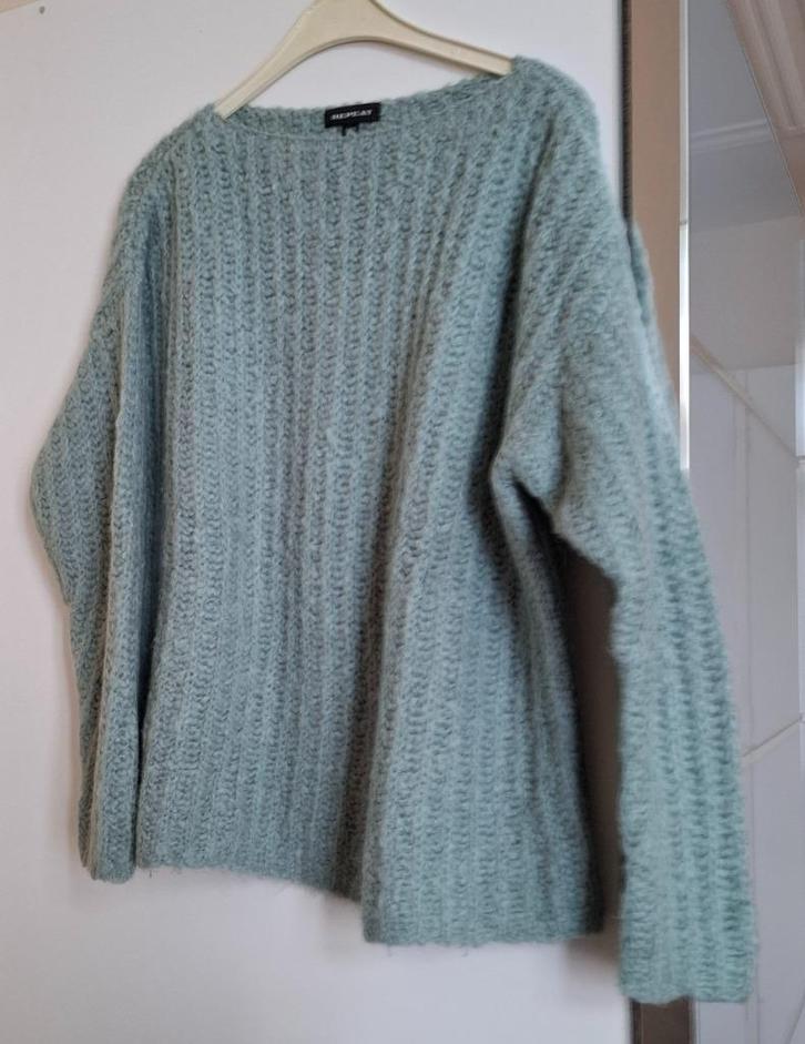 Repeat, Kleding | Dames, Truien en Vesten, Zo goed als nieuw, Maat 38/40 (M), Groen, Verzenden