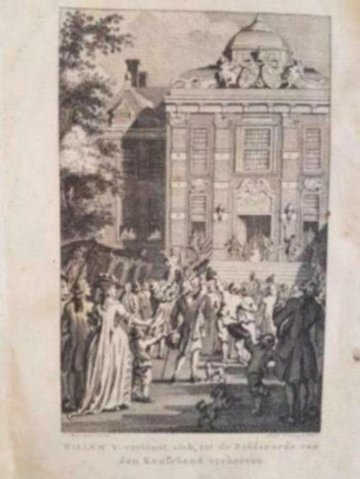 Willem V 1752 ridder orde Kouseband Huis ten Bosch Vinkeles, Antiek en Kunst, Kunst | Etsen en Gravures, Ophalen