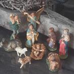 Kerststal figuren set - Italiaans kerstgroep, Ophalen of Verzenden, Gebruikt