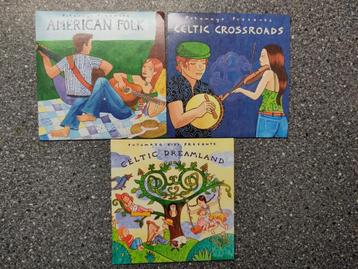 SETJE VAN 3 PROMO-CD'S PUTUMAYO CELTIC AND FOLK beschikbaar voor biedingen