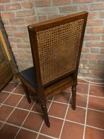 6x Eichholtz stoelen – dubbele rieten rug zwarte stoffen zit, Huis en Inrichting, Ophalen, Gebruikt, Zwart, Eichholtz