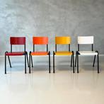 Retro eettafelstoelen nieuw schoolstoelen horeca prijs p/st, Overige kleuren, Nieuw, Ophalen of Verzenden, Retro