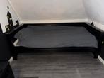 Zwart 1-persoonsbed 90x200 - Karwei, Ophalen, Gebruikt, 90 cm, Eenpersoons