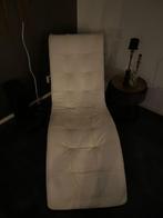 Witte chaisse longue, Ophalen, Eenpersoons, 125 tot 150 cm, Zo goed als nieuw