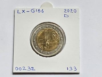 2-euromunt Duitsland (D) F 2020 Herdenking LX-G166 beschikbaar voor biedingen