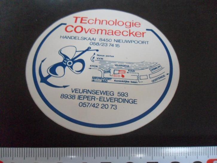 stickers België Nieuwpoort Ieper Everdinge TECO Technologie, Verzamelen, Stickers, Zo goed als nieuw, Overige typen, Ophalen