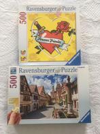 2 ravensburger puzzels 500 stukjes, Ophalen of Verzenden, Zo goed als nieuw