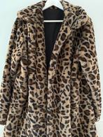 Bontjas panterprint fake fur luipaard lange nep bontjas XL, Carnaval, Ophalen of Verzenden, Kleding, Maat 56/58 (XL)