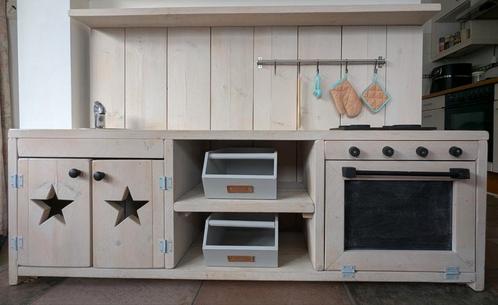 Super leuke steigerhouten speelkeuken (Barts), Kinderen en Baby's, Speelgoed | Speelkeukens, Gebruikt, Hout, Ophalen