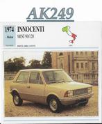 Ak249 autokaart innocenti mini 90/120 ( 1974 ), Verzenden, Zo goed als nieuw, Auto's