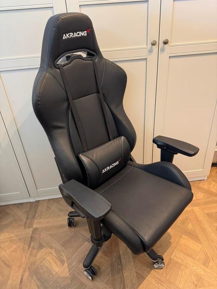 AKRacing Gaming Bureaustoel - Zwart, Ergonomisch, Huis en Inrichting, Bureaustoelen, Zo goed als nieuw, Bureaustoel, Zwart, Ergonomisch