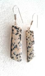 Dalmatiër Jaspis Oorbellen,925 Zilver, Sieraden, Tassen en Uiterlijk, Oorbellen, Hangers, Overige kleuren, Verzenden, Nieuw