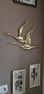 Vintage wandvogels messing Mid Century zwanen 60 70, Huis en Inrichting, Woonaccessoires | Wanddecoraties, Ophalen of Verzenden