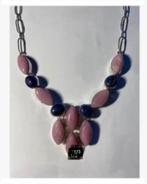 Edelsteen ketting Andes Opaal, lapis lazuli verzilverd 48 cm, Nieuw, Ophalen of Verzenden, X, X