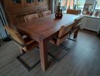 Massief Eiken Eettafel - 180cm, Huis en Inrichting, Ophalen, 50 tot 100 cm, Zo goed als nieuw, 150 tot 200 cm