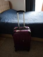 Paarse Trolley Koffer, Gebruikt, Hard kunststof, Minder dan 50 cm, Ophalen of Verzenden