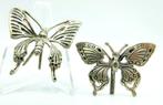 2 Zilveren miniaturen, vlinders, Italië, 800, Antiek en Kunst, Verzenden, Zilver
